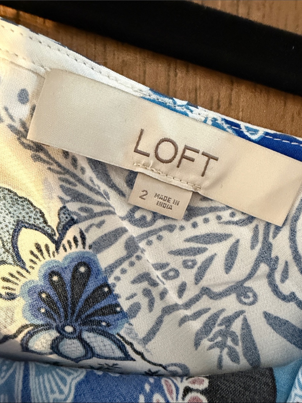 LOFT Americana Patchwork Midi slip Dress Sz 2 - Picture 4 of 5